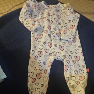 Magnetic Me Pink and Black Heart Footie